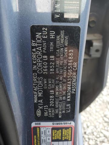 2016 KIA RIO LX KNADM4A35G6586883