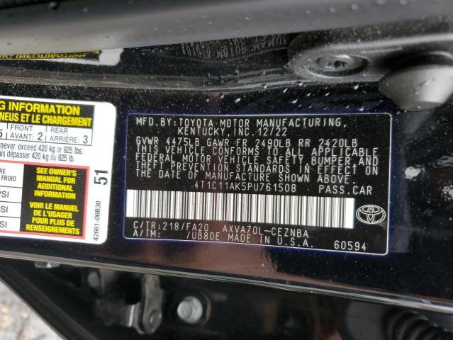 2023 TOYOTA CAMRY LE 4T1C11AK5PU761508