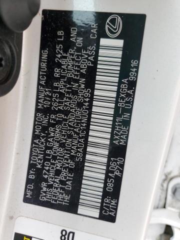 2022 LEXUS ES 300H BA 58ADA1C14NU014495