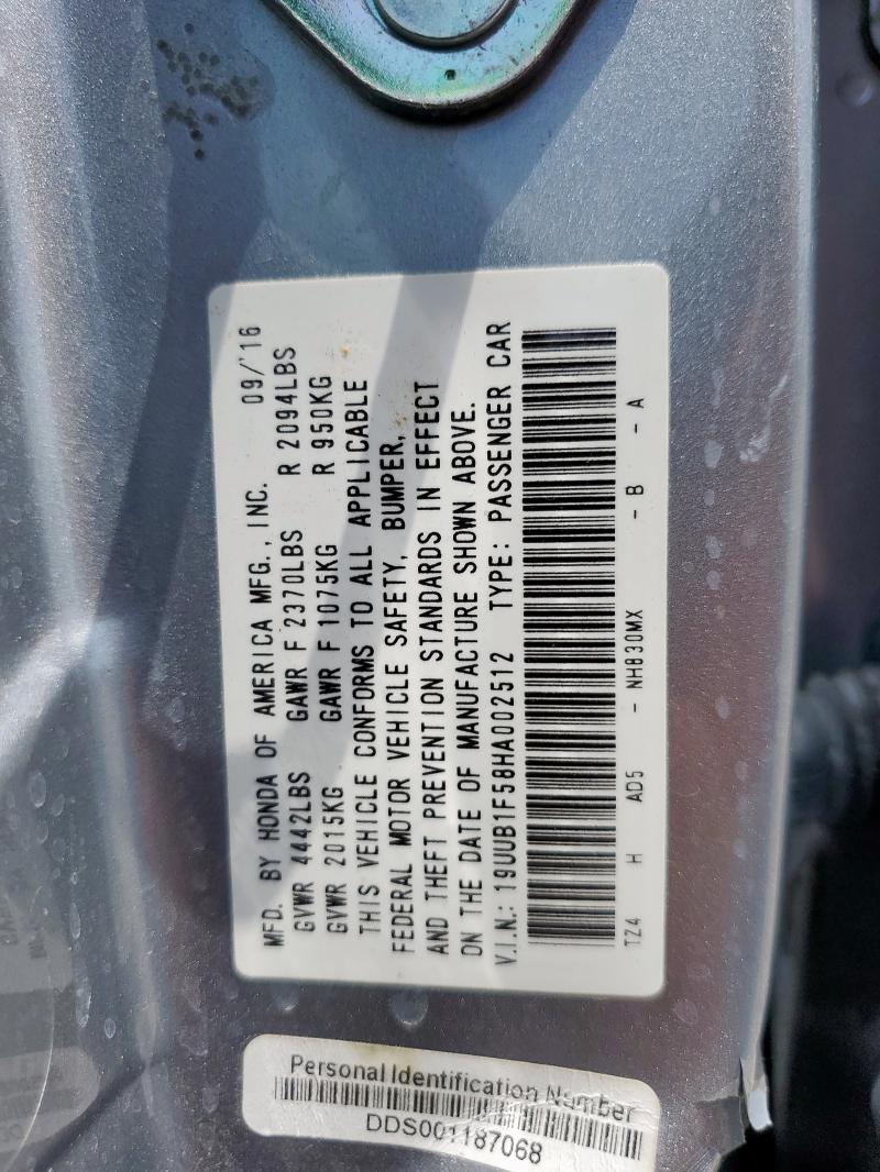 2017 ACURA TLX TECH 19UUB1F58HA002512
