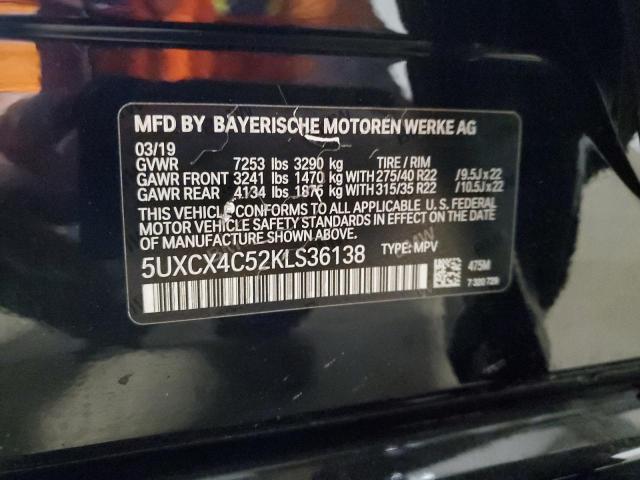 2019 BMW X7 XDRIVE5 5UXCX4C52KLS36138