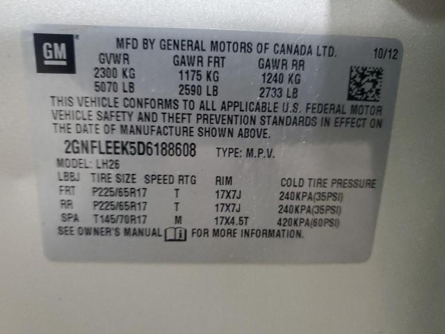2013 CHEVROLET EQUINOX LT - 2GNFLEEK5D6188608