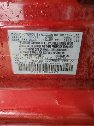 2022 NISSAN SENTRA SR 3N1AB8DV4NY255172