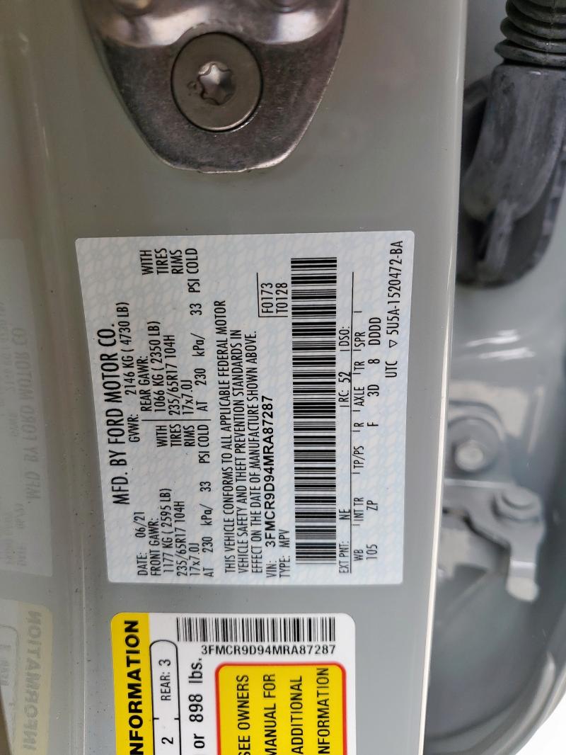 2021 FORD BRONCO SPO - 3FMCR9D94MRA87287