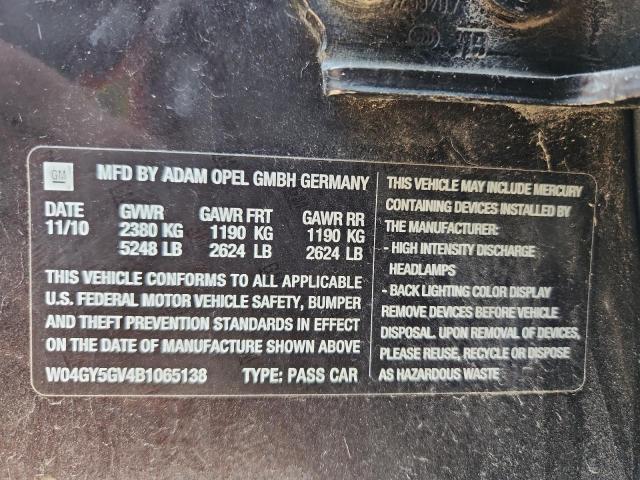 2011 BUICK REGAL CXL - W04GY5GV4B1065138