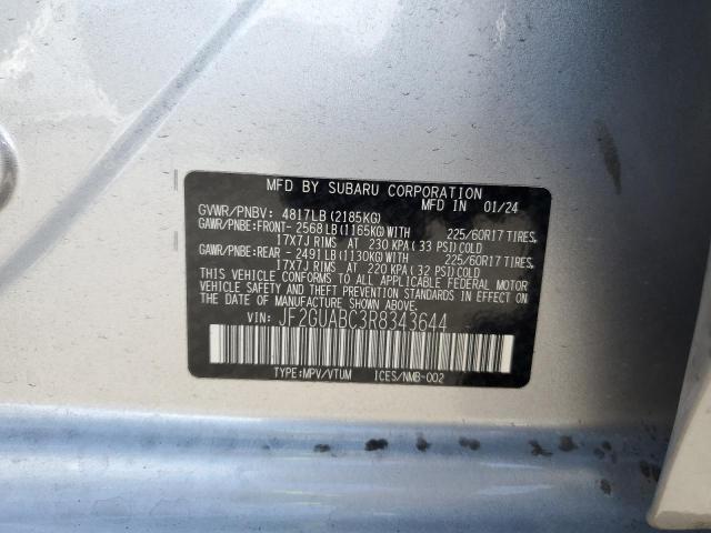 2024 SUBARU CROSSTREK JF2GUABC3R8343644