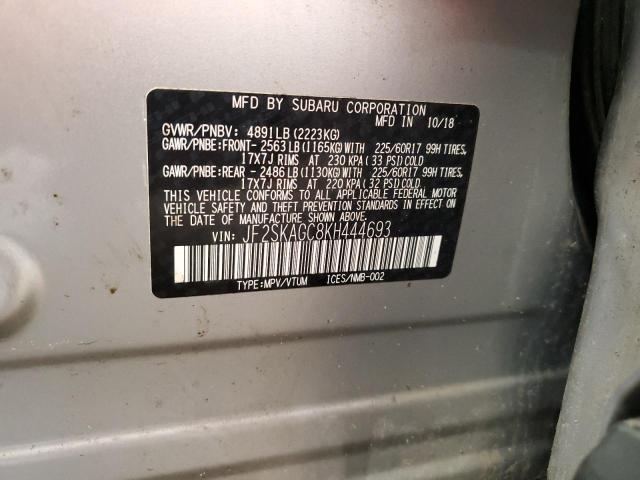 2019 SUBARU FORESTER P JF2SKAGC8KH444693