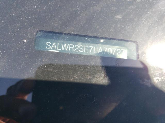 2020 LAND ROVER RANGE ROVE SALWR2SE7LA707270