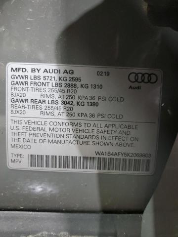 2019 AUDI SQ5 PREMIU WA1B4AFY5K2069803