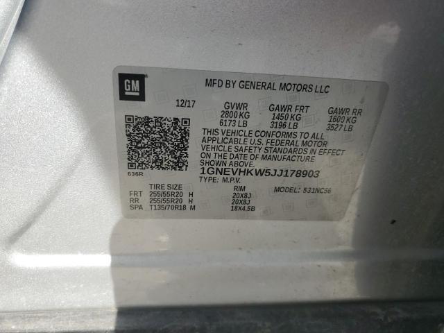 2018 CHEVROLET TRAVERSE L 1GNEVHKW5JJ178903