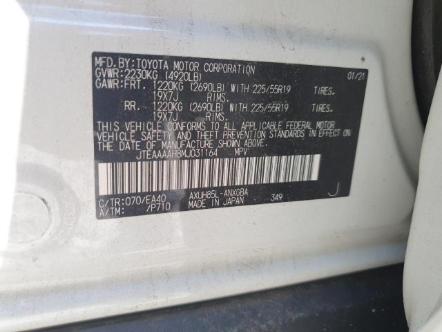 2021 TOYOTA VENZA LE JTEAAAAH8MJ031164