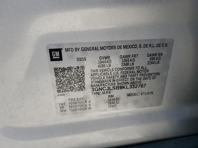 2019 CHEVROLET TRAX 1LT #3265551571
