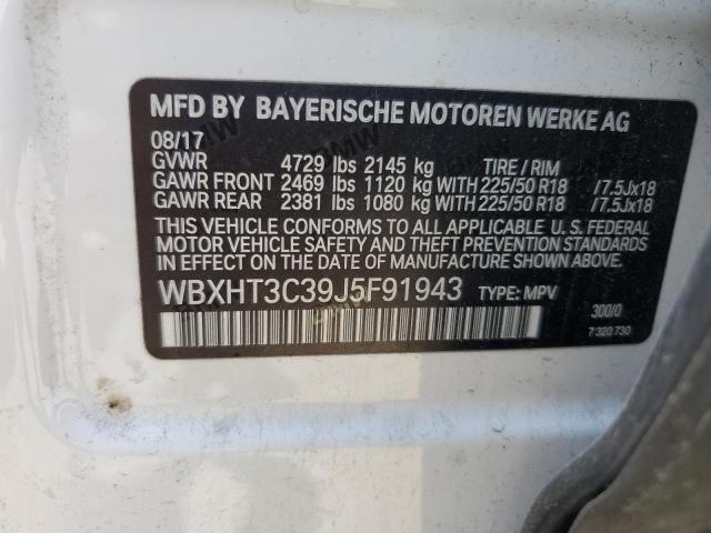 2018 BMW X1 XDRIVE2 WBXHT3C39J5F91943