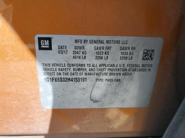 2017 CHEVROLET BOLT EV PR 1G1FX6S02H4153191
