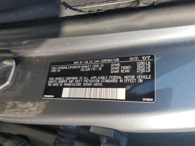 2018 VOLVO S90 T6 INS LVY992ML3JP038319