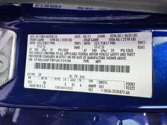 2015 FORD ESCAPE S 1FMCU0F75FUC13139