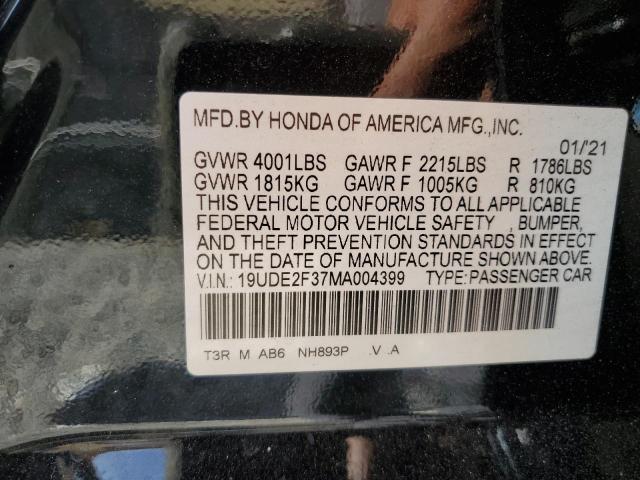 2021 ACURA ILX 19UDE2F37MA004399