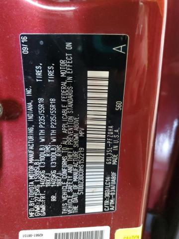 2017 TOYOTA SIENNA XLE 5TDDZ3DC0HS152219