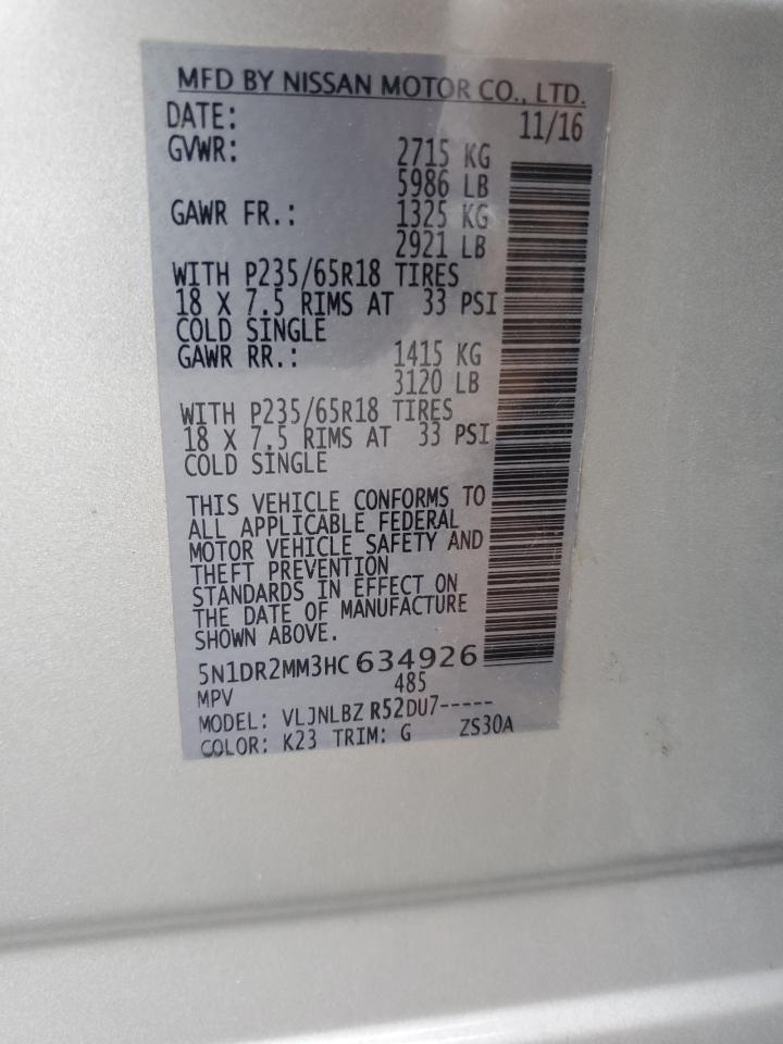 Lot #3230598892 2017 NISSAN PATHFINDER