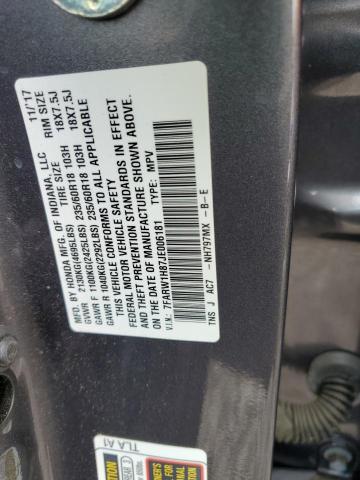 2018 HONDA CR-V EXL 7FARW1H87JE006181