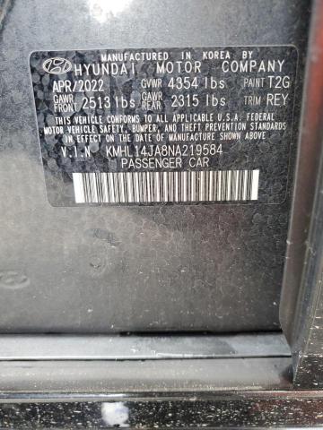 2022 HYUNDAI SONATA SEL KMHL14JA8NA219584