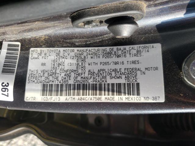 2015 TOYOTA TACOMA DOU - 3TMJU4GN4FM174385