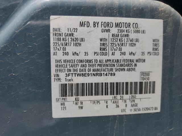 2022 FORD MAVERICK X 3FTTW8E91NRB14789