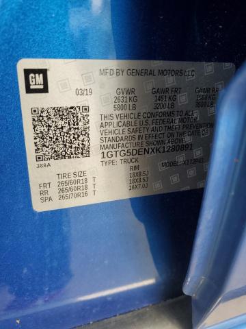 2019 GMC CANYON SLT 1GTG5DENXK1280891