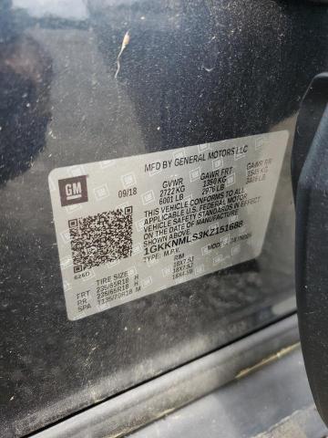 2019 GMC ACADIA SLT - 1GKKNMLS3KZ151688