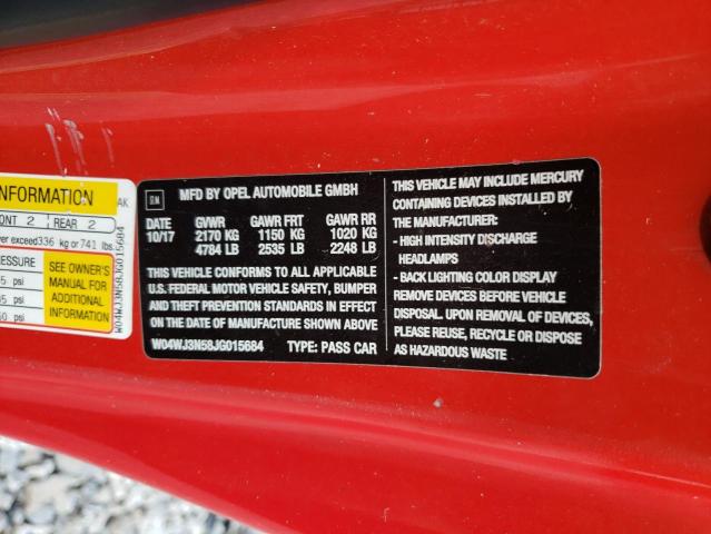 2018 BUICK CASCADA SP W04WJ3N58JG015684