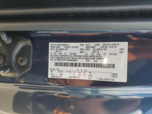 2018 FORD F150 SUPER - 1FTEX1CP7JFA85885