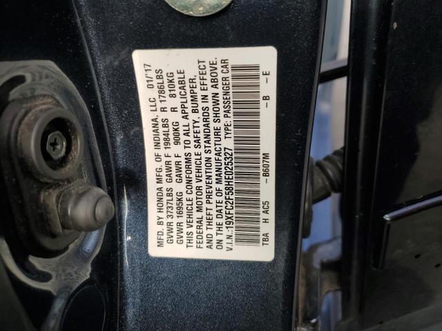 2017 HONDA CIVIC LX 19XFC2F58HE025327