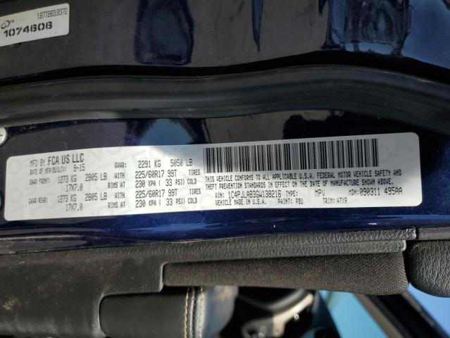 2016 JEEP CHEROKEE S 1C4PJLAB3GW138216