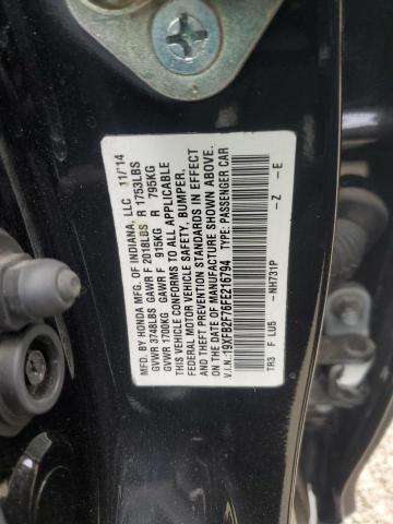 2015 HONDA CIVIC SE 19XFB2F76FE216794