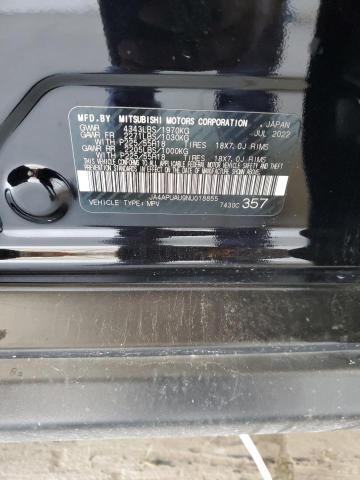 2022 MITSUBISHI OUTLANDER JA4APUAU9NU018855