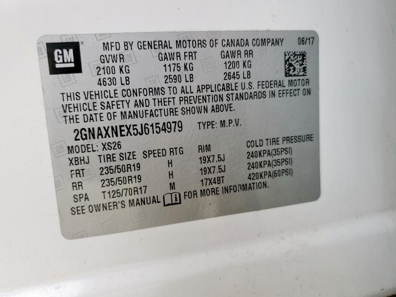 2018 CHEVROLET EQUINOX PR 2GNAXNEX5J6154979