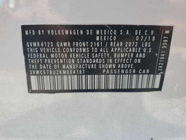 2019 VOLKSWAGEN JETTA S 3VWC57BU2KM064187