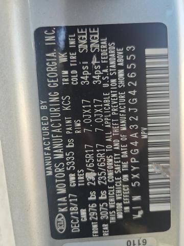2018 KIA SORENTO LX 5XYPG4A32JG426553