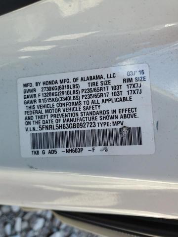 2016 HONDA ODYSSEY EX 5FNRL5H63GB092723