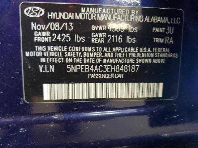 2014 HYUNDAI SONATA GLS - 5NPEB4AC3EH848187