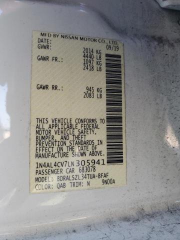 2020 NISSAN ALTIMA SR 1N4AL4CV7LN305941