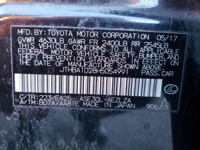2017 LEXUS IS 200T JTHBA1D28H5054991
