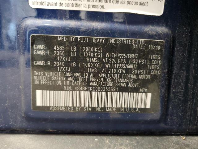 2011 SUBARU OUTBACK 2. - 4S4BRCKC0B3355691