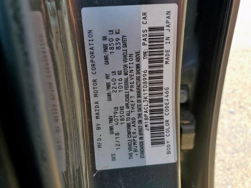 2019 MAZDA 3 PREFERRE - JM1BPACL3K1108996