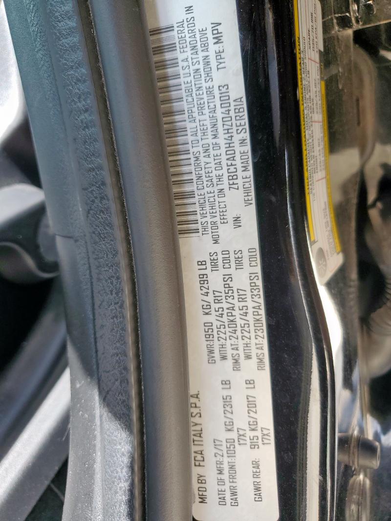 2017 FIAT 500L TREKK ZFBCFADH4HZ040013