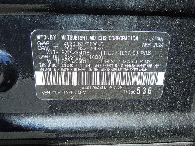 2024 MITSUBISHI ECLIPSE CR JA4ATWAA4RZ063126