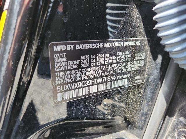 2017 BMW X3 XDRIVE2 5UXWX9C39H0W78854
