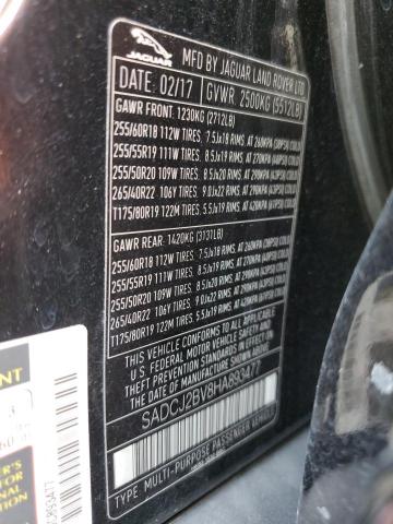 2017 JAGUAR F-PACE PRE SADCJ2BV8HA893477