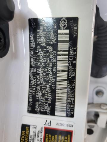 2016 TOYOTA CAMRY LE 4T1BF1FK0GU200378