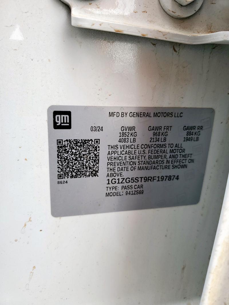 2024 CHEVROLET MALIBU RS 1G1ZG5ST9RF197874